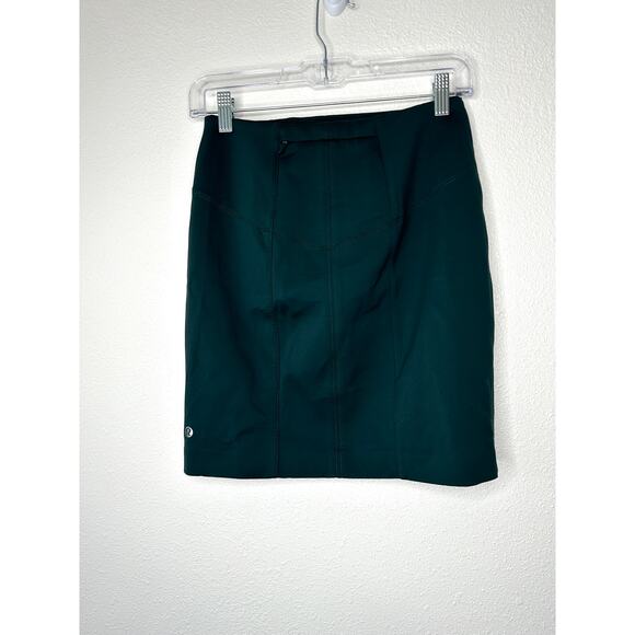 Lululemon Go Cityfarer Forest Green Pencil Mini Skirt 6 - Picture 7 of 11
